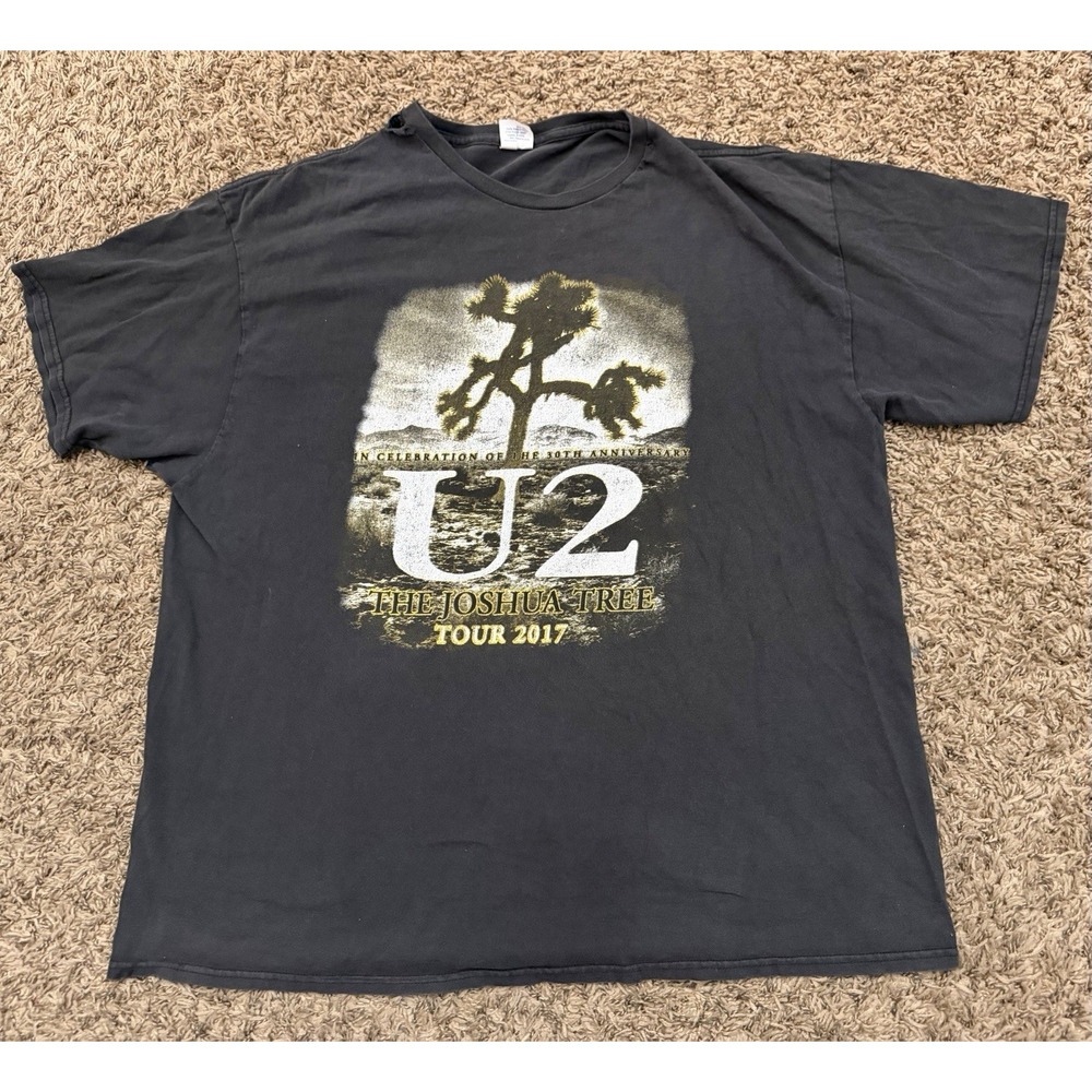 U2 The Joshua Tree 2017 Concert T-Shirt Band T-Shirt  Tee 2-Sided Rock Size XL